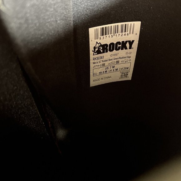 Rocky Sport Pro Rubber Outdoor Boot Men’s Size 7 RKS0383 - Picture 6 of 9